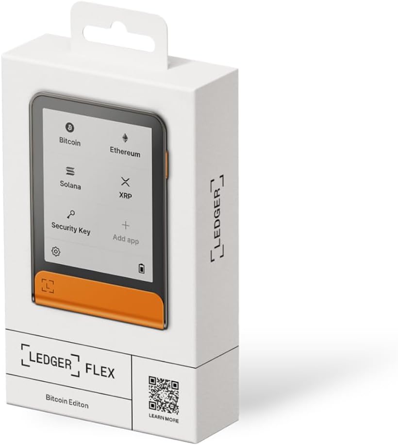 Ledger Flex - Experience a secure E Ink touchscreen crypto wallet (BTC Edition)