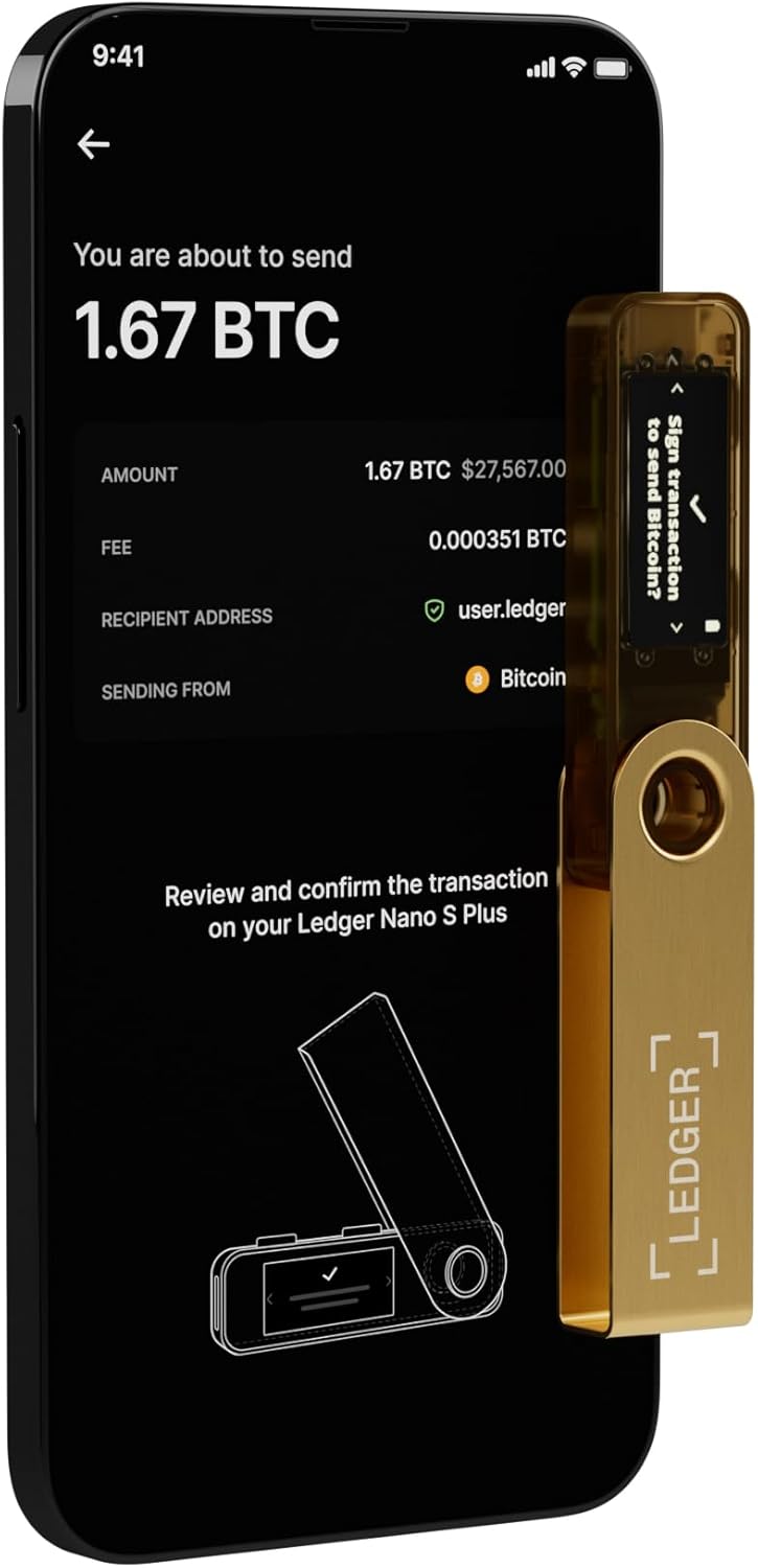Ledger Nano S Plus (Matte Black): The perfect entry-level hardware wallet to securely manage all your crypto and NFTs.