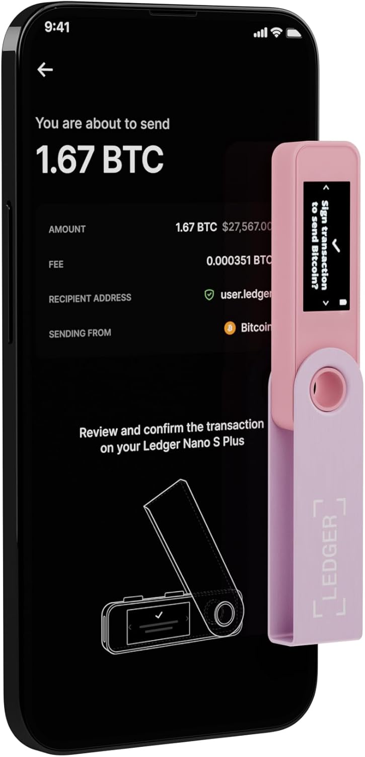 Ledger Nano S Plus (Matte Black): The perfect entry-level hardware wallet to securely manage all your crypto and NFTs.