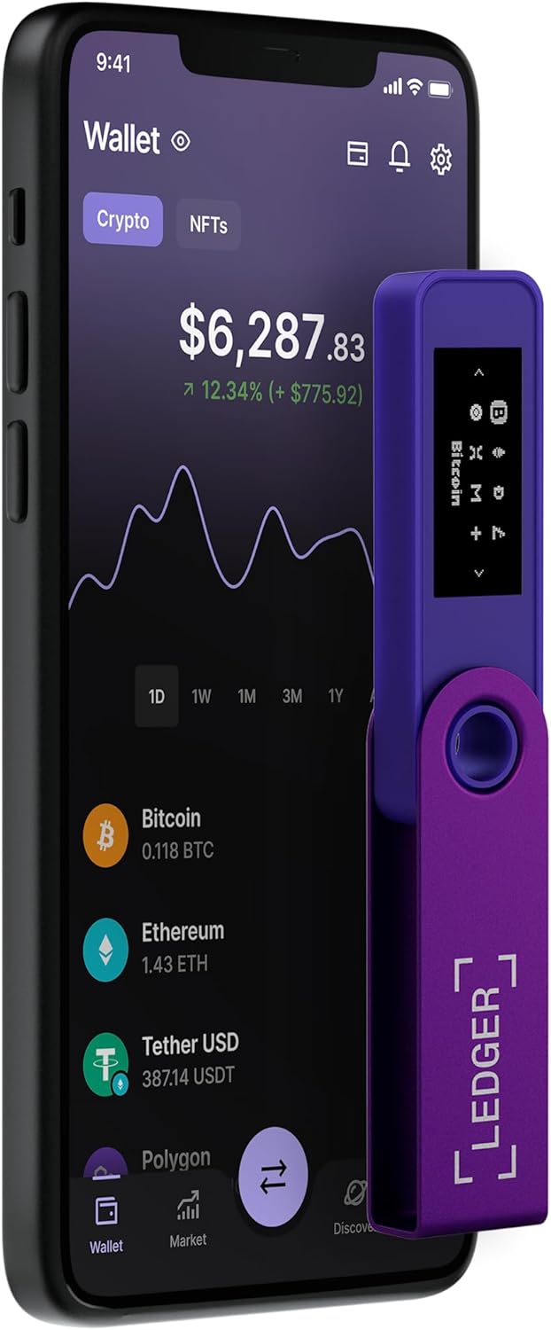 Ledger Nano S Plus (Matte Black): The perfect entry-level hardware wallet to securely manage all your crypto and NFTs.