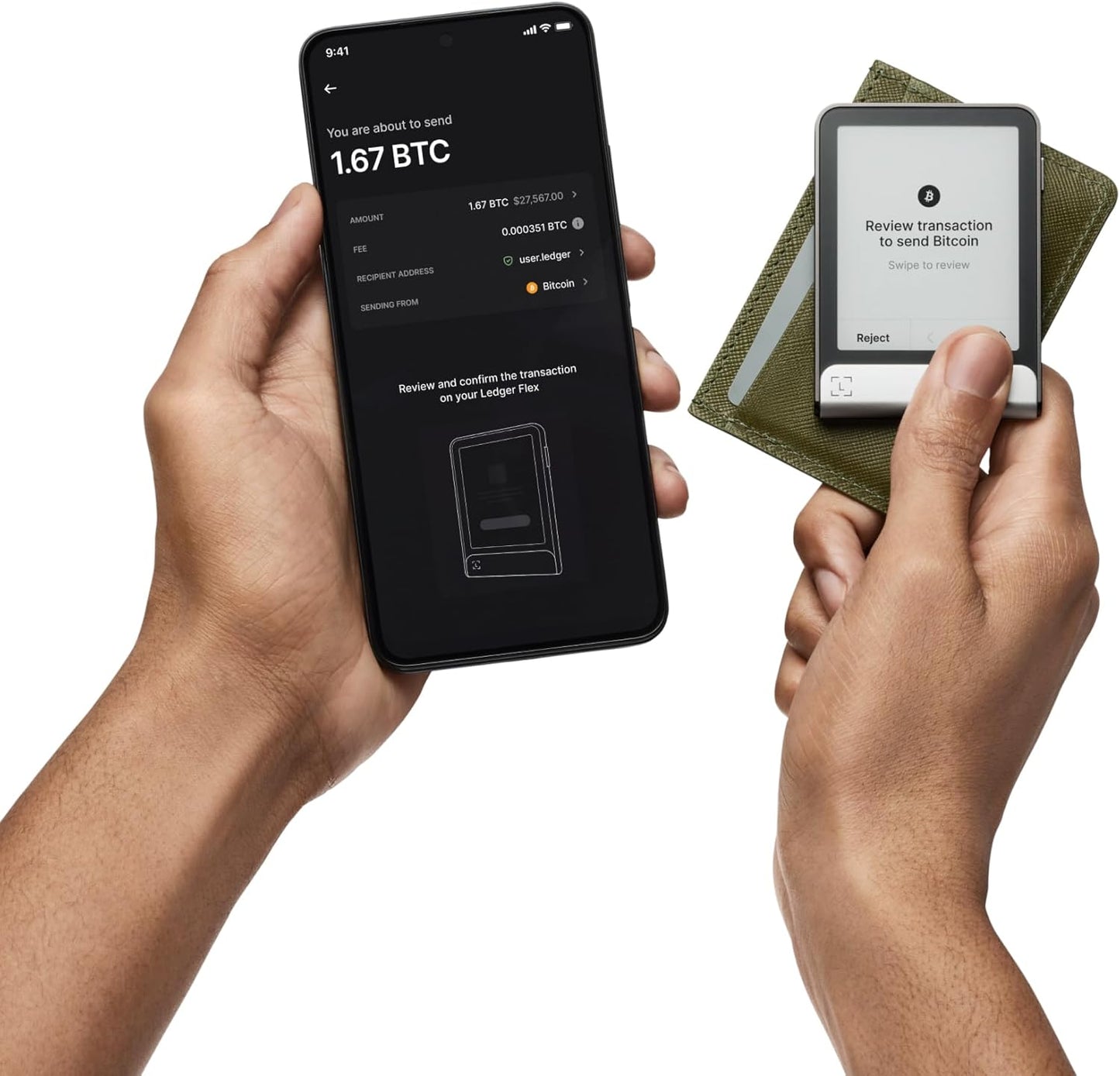 Ledger Flex - Experience a secure E Ink touchscreen crypto wallet (BTC Edition)