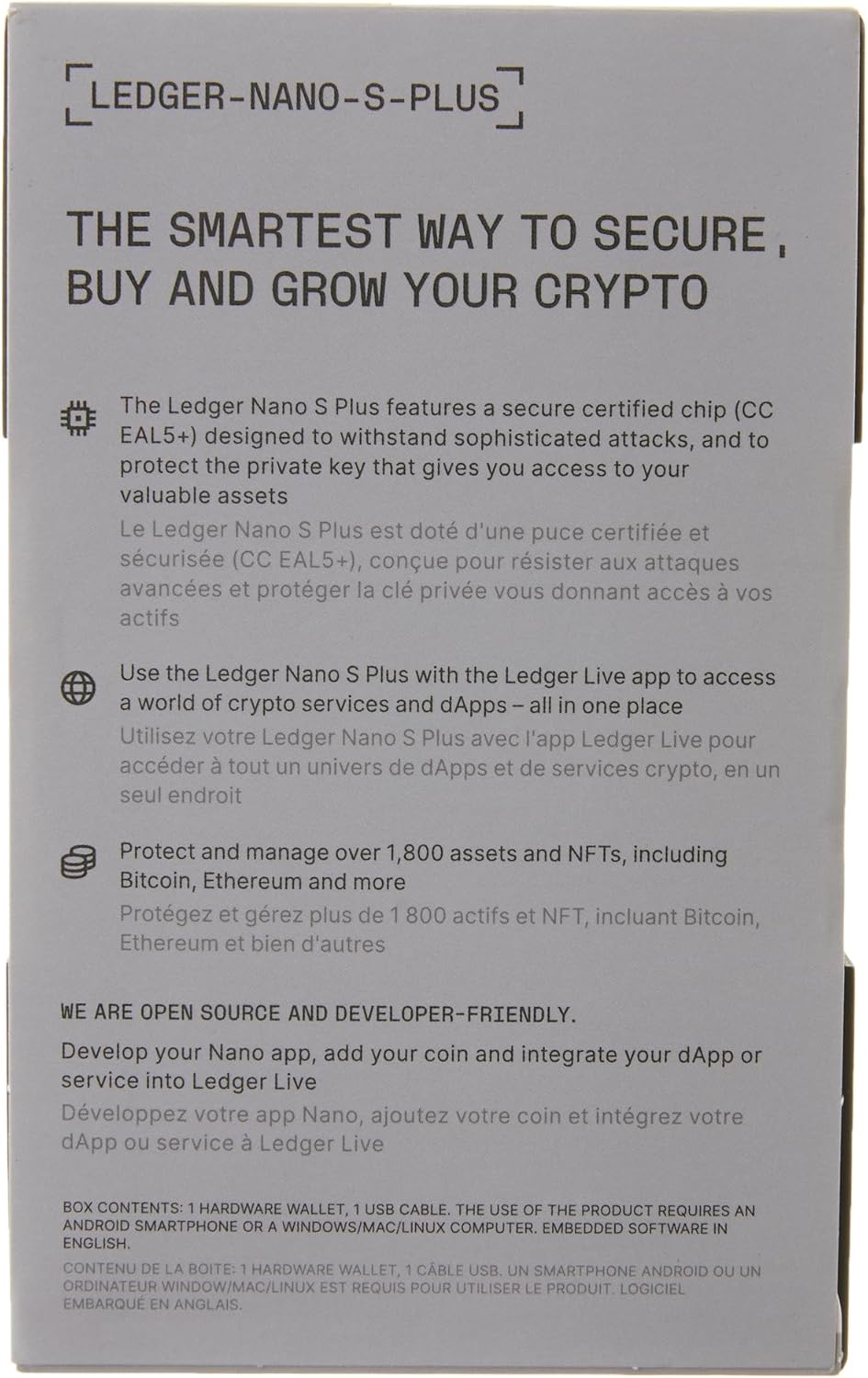 Ledger Nano S Plus (Matte Black): The perfect entry-level hardware wallet to securely manage all your crypto and NFTs.